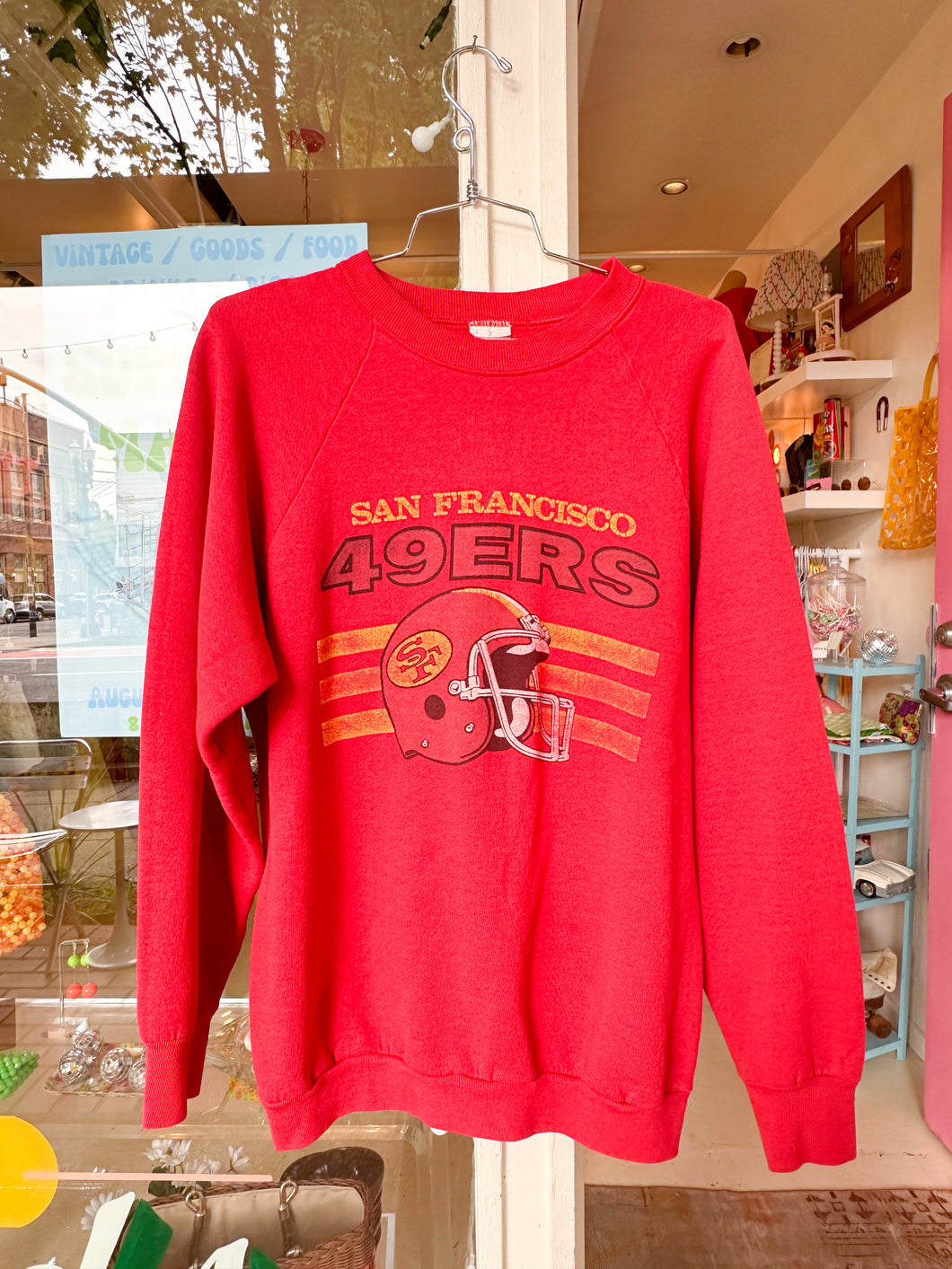 80s SF 49ERS raglan crewneck