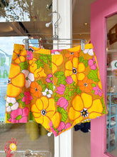 Load image into Gallery viewer, 60s handmade flower power shorts
