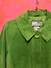 Load image into Gallery viewer, 90s does 60s suede green jacket
