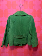 Load image into Gallery viewer, 90s does 60s suede green jacket
